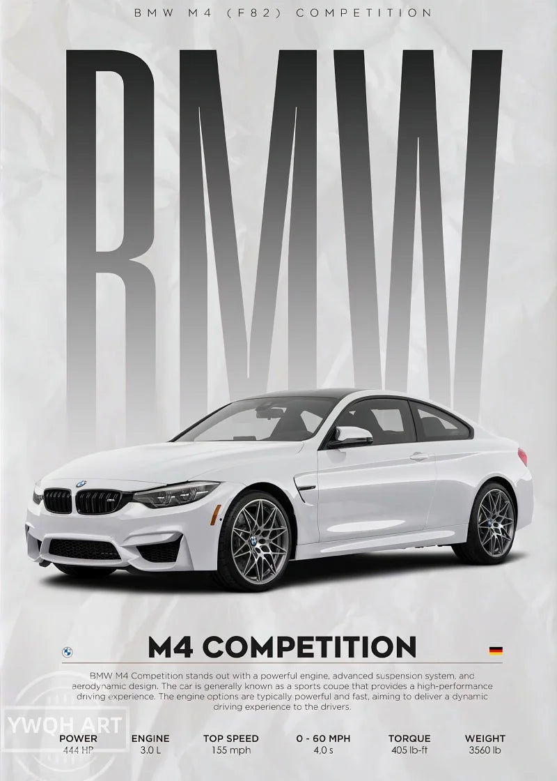 Póster BMW M4 Competition (Arte 02)