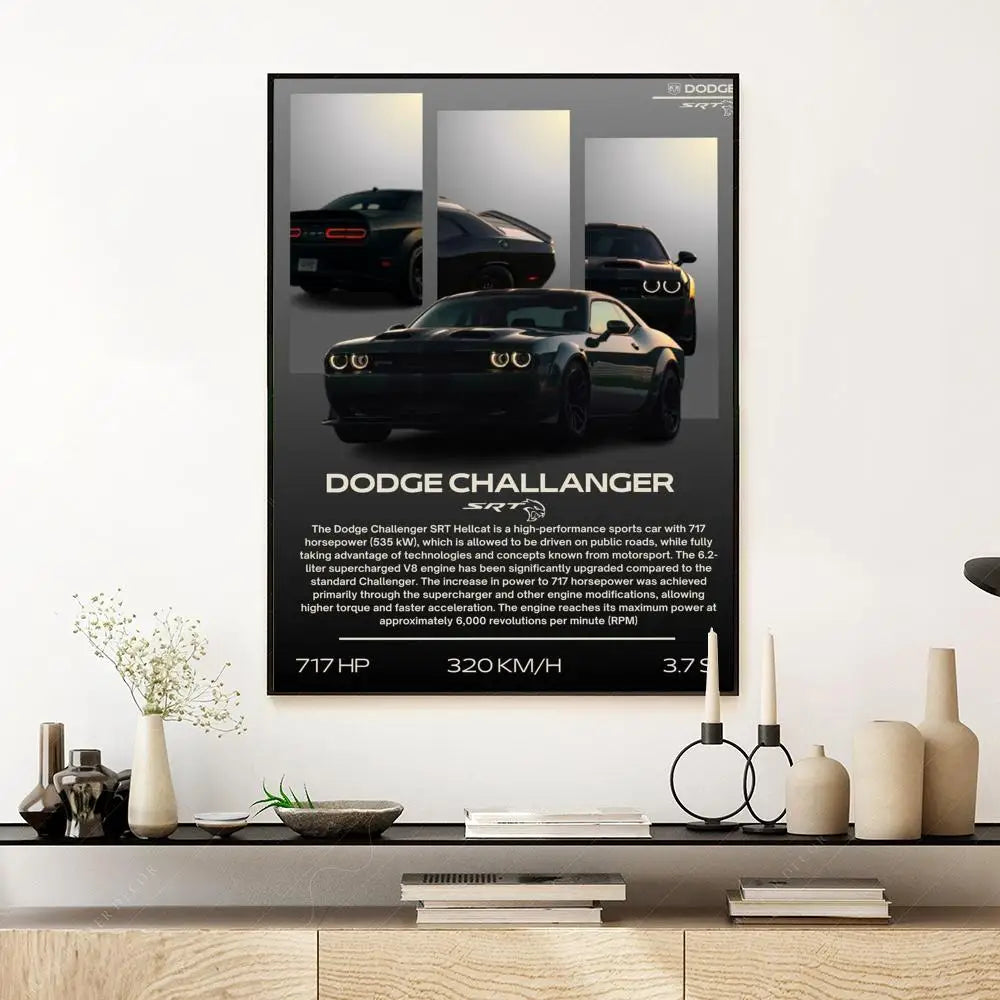 Póster Dodge Challenger SRT (Arte 18)