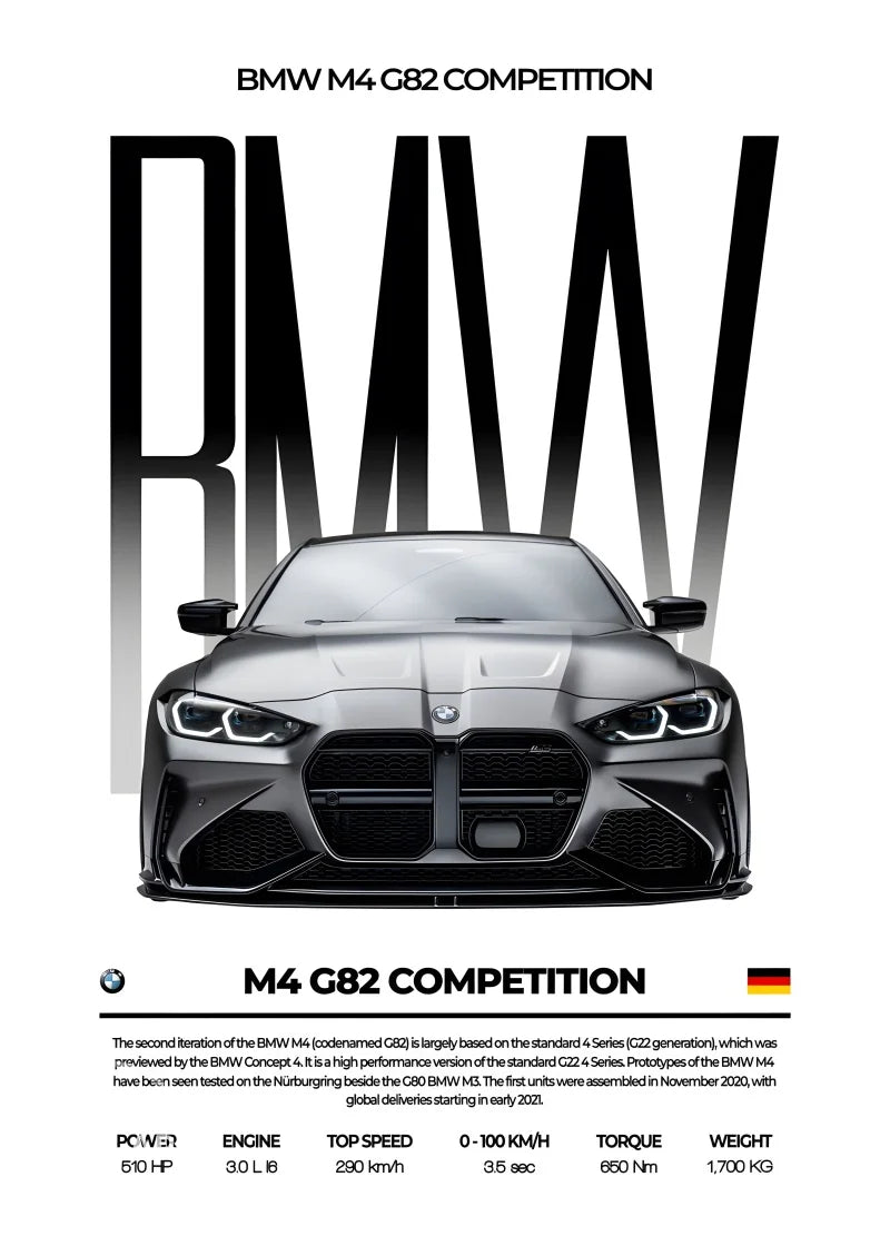 Póster BMW M4 G82 (Arte 15)