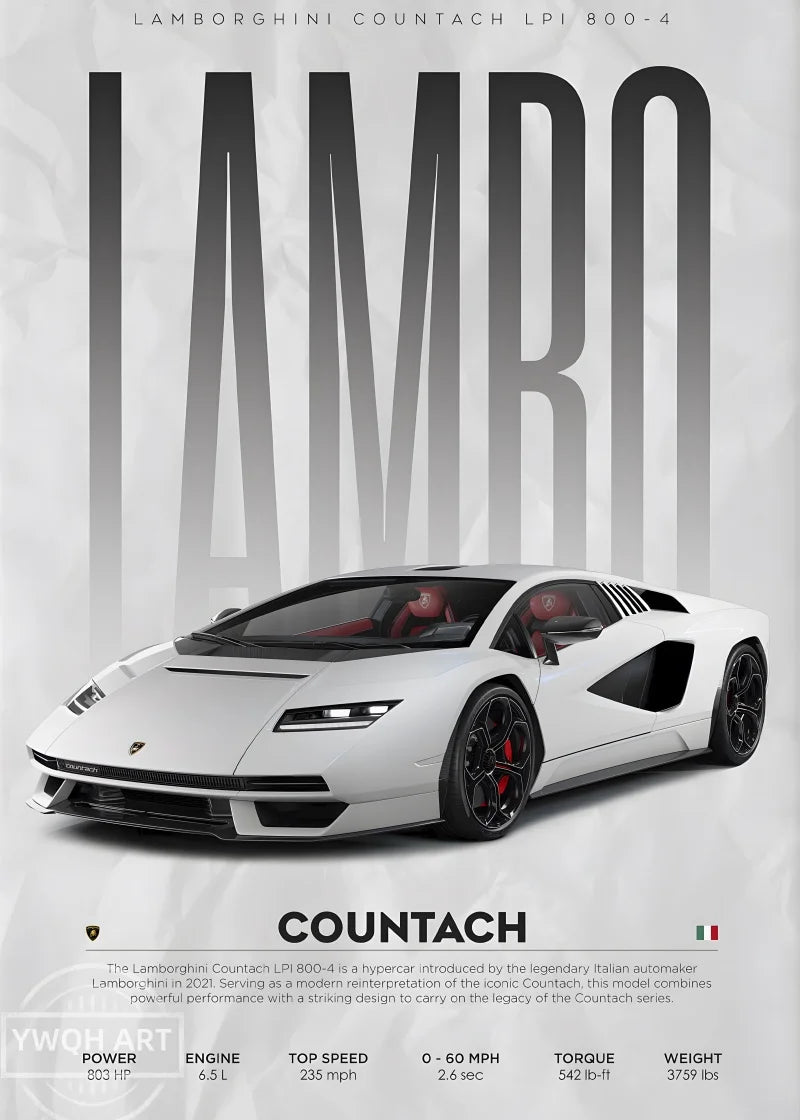 Póster Lamborghini Countach (Arte 26)