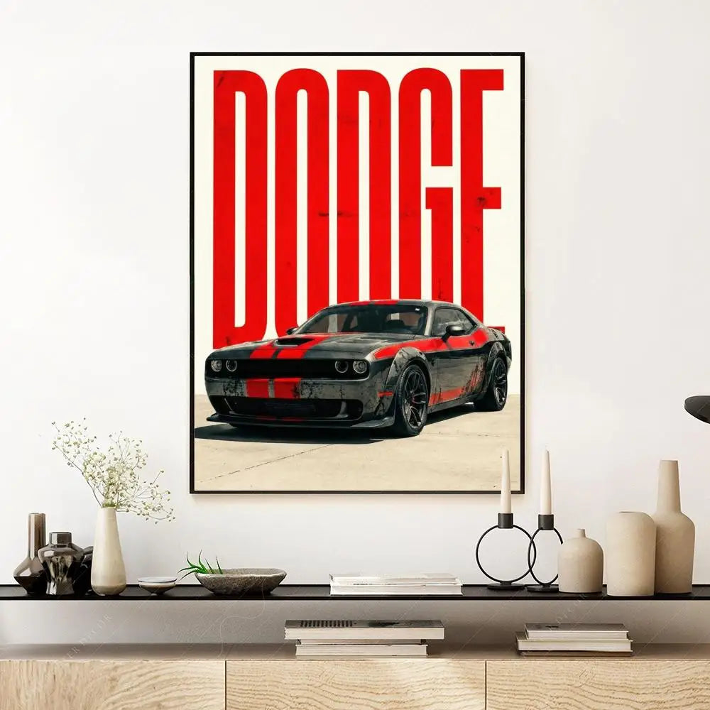 Póster Dodge challenger SRT (Arte 02)
