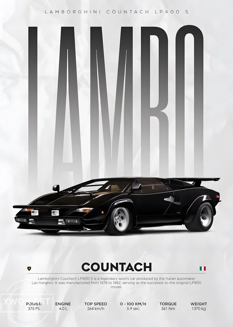 Póster Lamborghini Countach (Arte 02)
