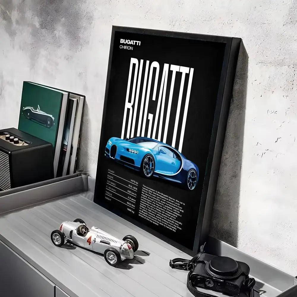 Póster Bugatti Chiron (Arte 13)