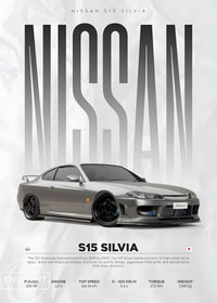 Póster Nissan S15 Silvia (Arte 03)