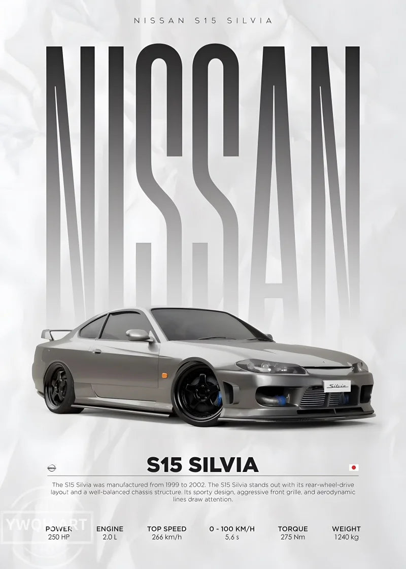 Póster Nissan S15 Silvia (Arte 03)