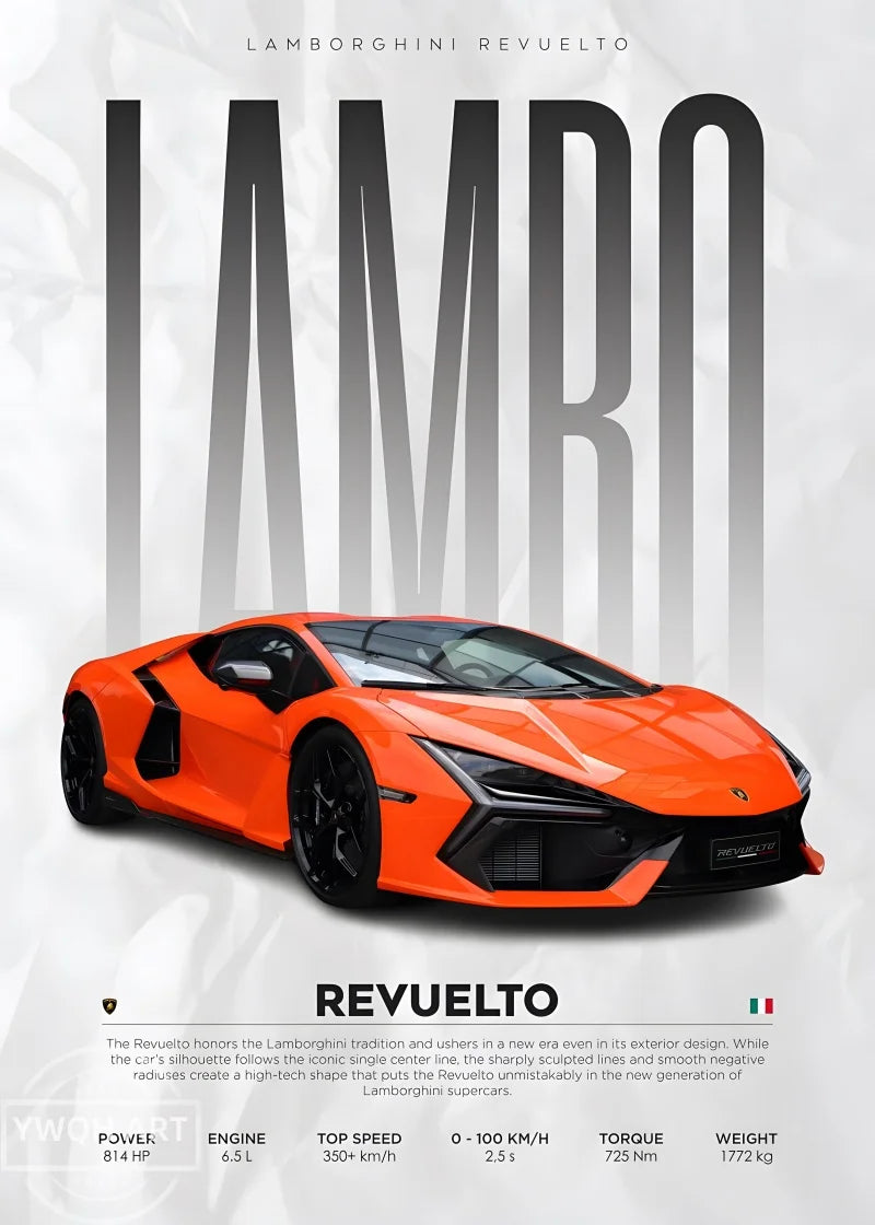 Póster Lamborghini Revuelto (Arte 27)