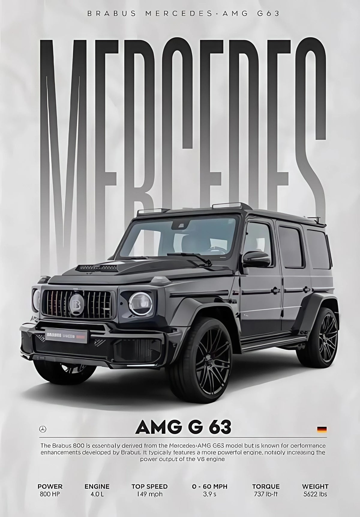 Póster Mercedes G 63 (Arte 29)
