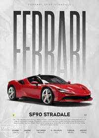 Póster Ferrari SF90 Stradale (Arte 09)