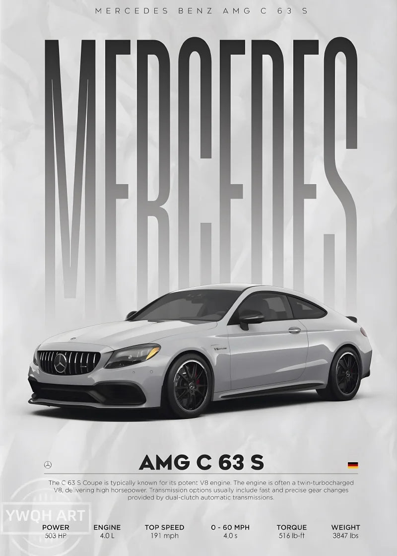 Póster Mercedes C63S (Arte 04)
