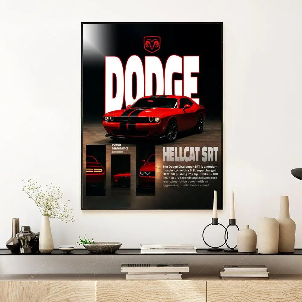 Póster Dodge Challenger SRT (Arte 09)