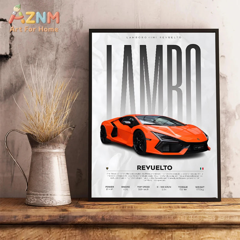 AZNM - Lienzo decorativo para pared con diseño de coche de carreras Nissan S14 Silvia JDM, amarillo, impresión sin marco, póster con especificaciones de coches deportivos clásicos japoneses