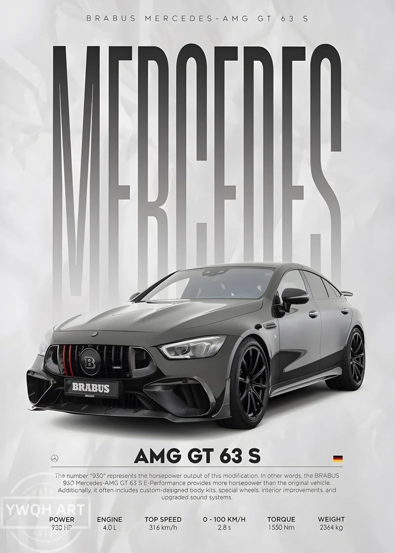 Póster Mercedes AMG GT63S (Arte 25)