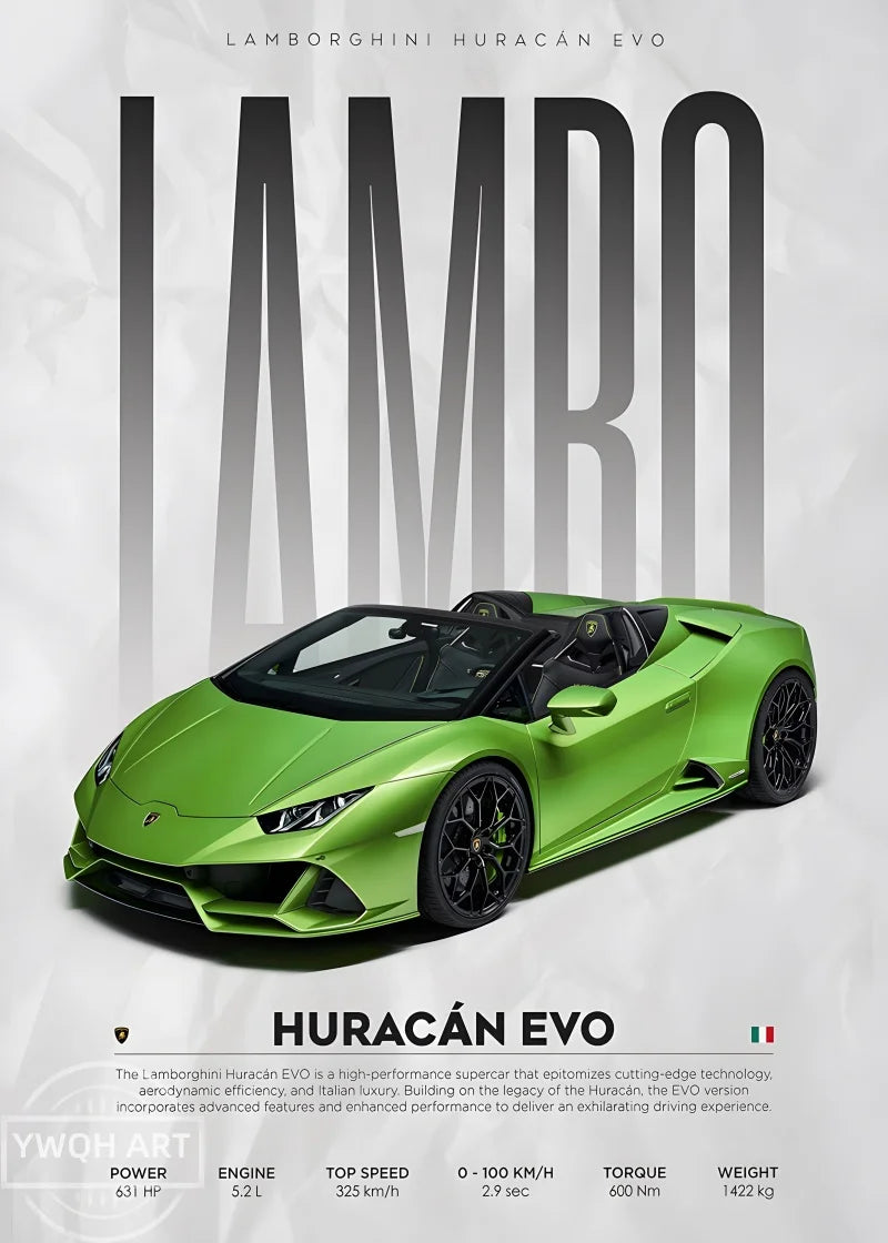 Póster Lamborghini Huracán EVO (Arte 05)