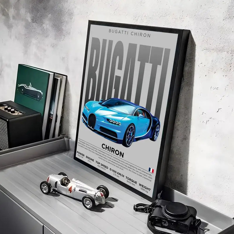 Póster Bugatti Chiron (Arte 10)