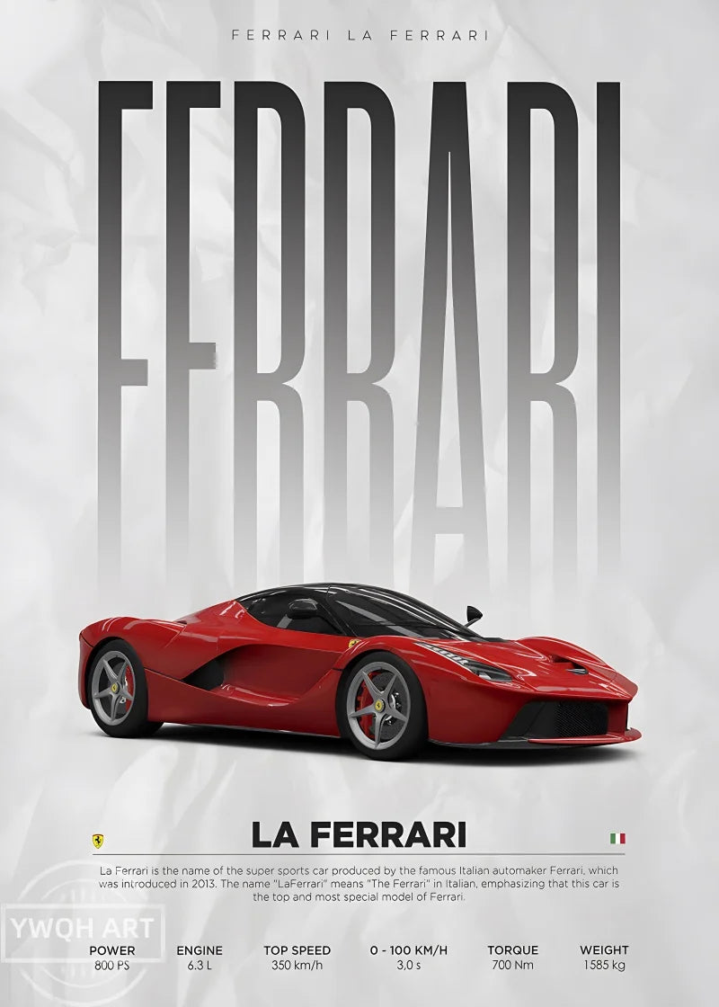 Póster Ferrari LaFerrari (Arte 07)