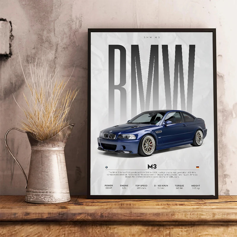 Póster BMW M3 E46 (Arte 10)