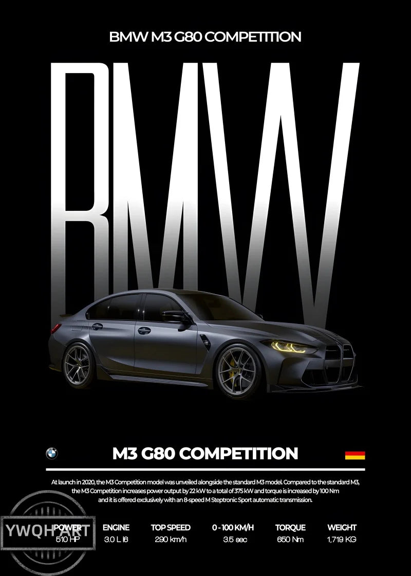 Póster BMW M3 G80 (Arte 17)